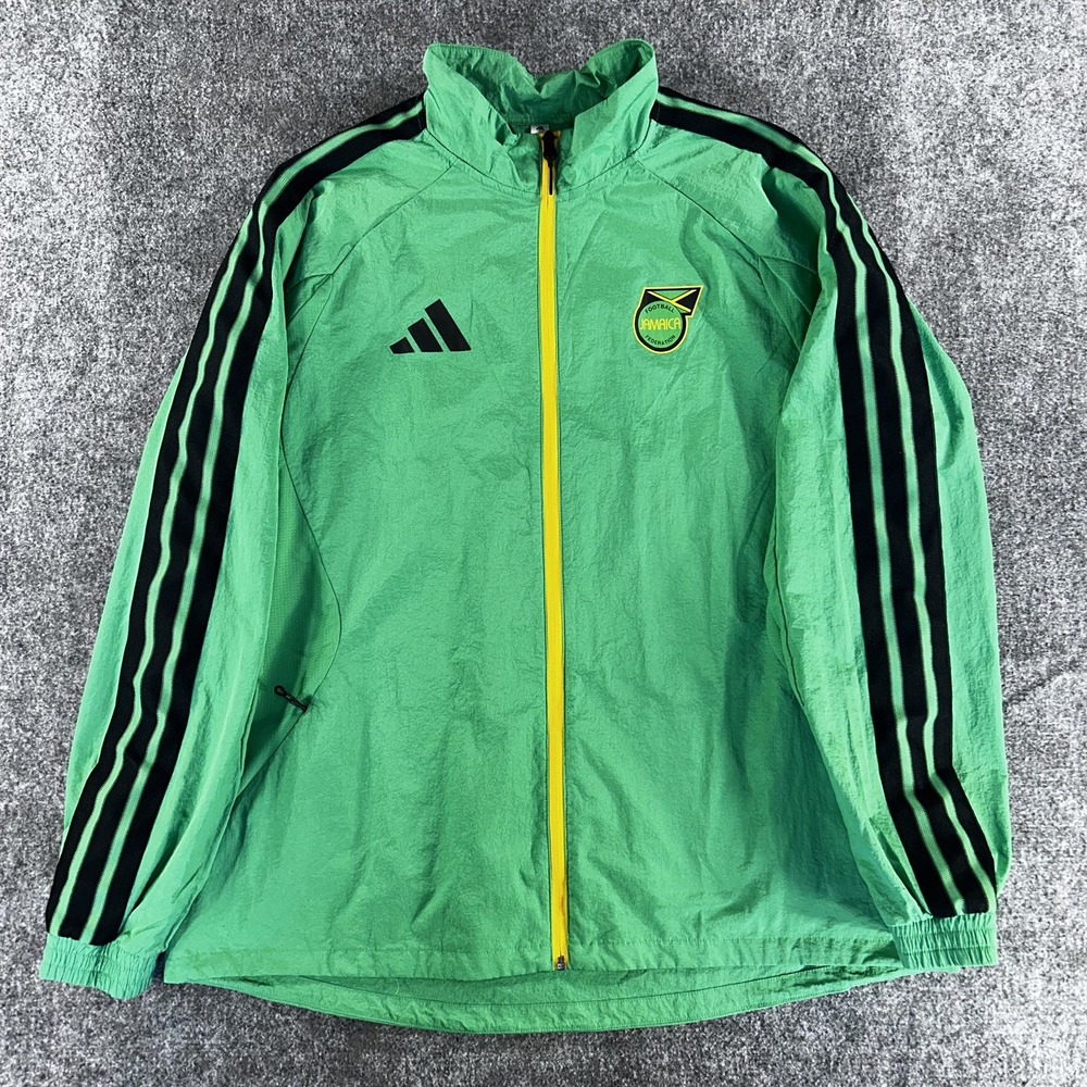 NWT XL Adidas Jamaica x Bob Marley Home Anthem Jacket Men's Green Soccer JV8195